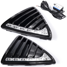 Gloss Model 12V LED Car DRL Daytime Running Light Bumper Front Fog Lamp Dimming Style Relay for Ford Focus 3 2011-2014 MA140