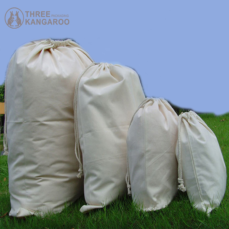Wholesale W50*H50cm 100pcs/lot large cotton drawstring bag hometextile dust proof bag custom ...