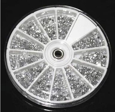Гаджет  High Quality 2000 1.5mm Clear Transparent Round Glitter Nail Art Decorations Rhinestones Wheel NG4S None Красота и здоровье