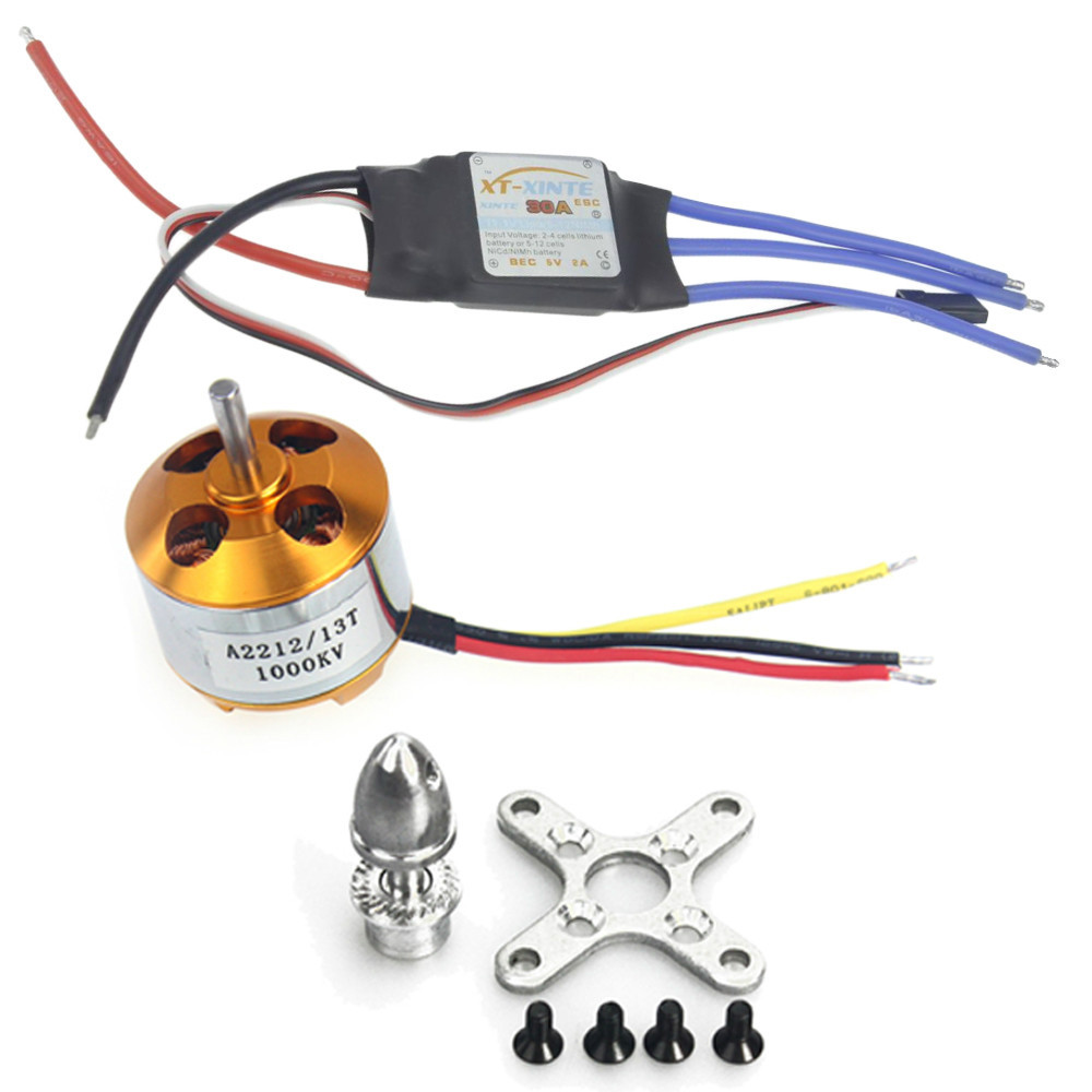 A2212 1000KV Brushless Outrunner Motor 13T + 30A Speed Controller ESC ...