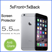 Free shipping 5pcs/lot for Iphone 6 plus anti-glare matte screen protector film guard front and back with retail package