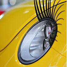 1Pair Novelty Car Peculiar Eyelashes Glue Sticker PVC Decals Auto Headlight Decorative Parts Accessories