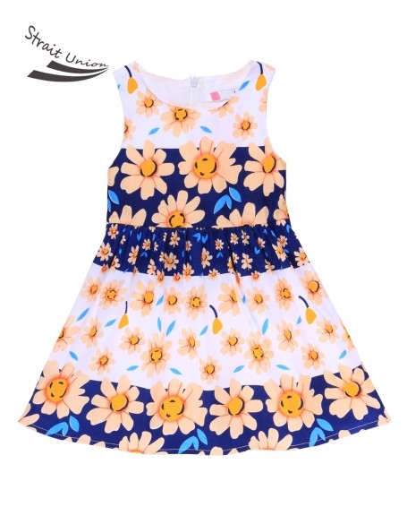 2015 summer style kids clothes floral bow child pa...