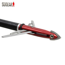 3pcs lot Hunting Caza 57mm 2 Blade Shooting Archery Arrowhead 100 Grain Military Steel Arrow Tip