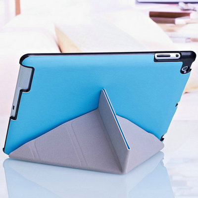 4 Shapes Stand Design Magnetic Leather Case for ipad 4 3 2 Smart Cover Smartcover for