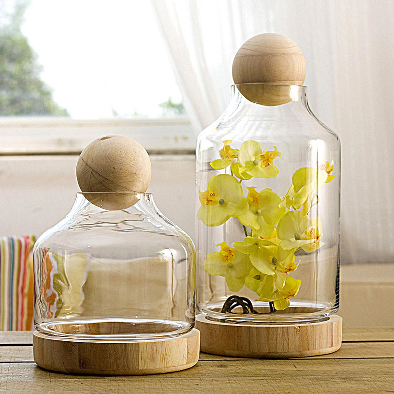 Soft time home accessories transparent glass ornaments Tuscany logs stuffed creative Decoration