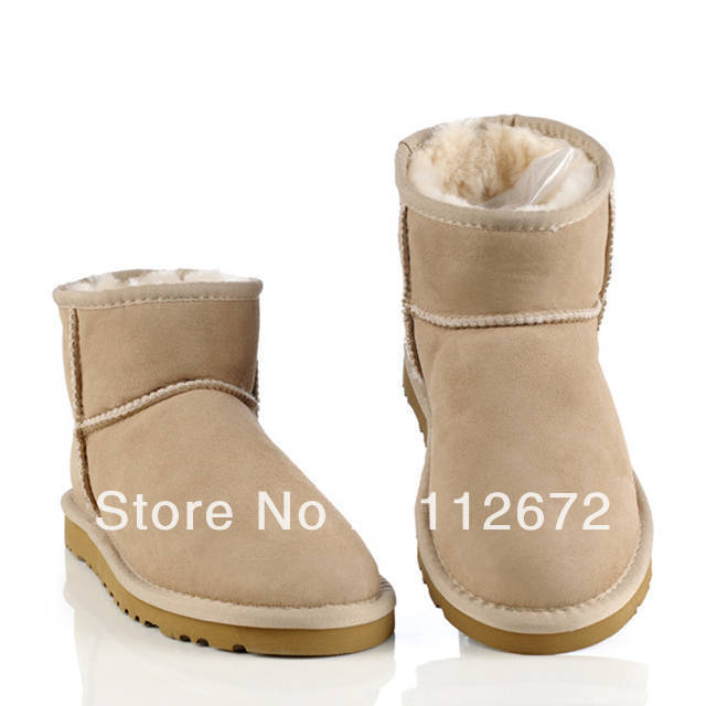 Wholesale high quality 5854 Australia classic short cowhide snow boots winter warm genuine leather brand snow boots for women