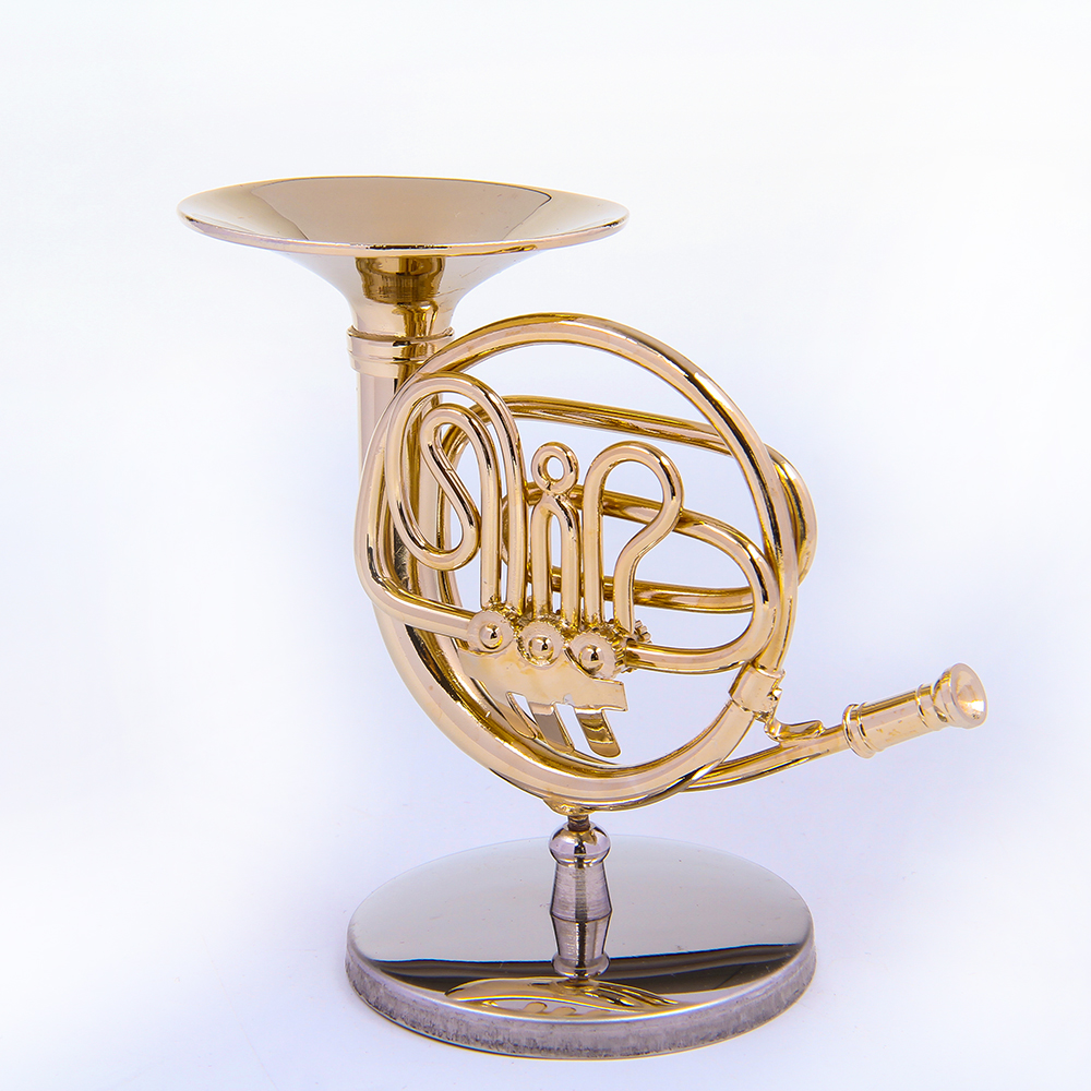 Free shipping Small size Horn Mini French horn music model house