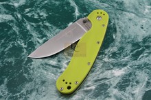 New Ontario RAT Model 1 Big Size Folding knife AUS 8 Blade Yellow G10 handle High