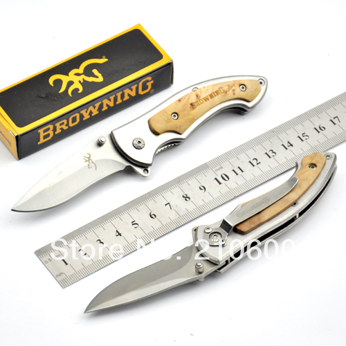 Browning S337 Small Hunting Pocket Knife Folding Knives camping knife 440 55HRC Blade Steel Shadow Wood