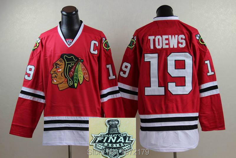CHEAP MENS 2015 STANLEY CUP FINAL CHICAGO BLACKHAWKS #19 JONATHAN TOEWS RED HOME PREMIER STITCHED AUTHENTIC HOCKEY JERSEYS