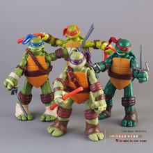 Free Shipping TMNT Teenage Mutant Ninja Turtles PVC Action Figure Collection Model Toys Classic Toys Christmas Gift 4pcs/set