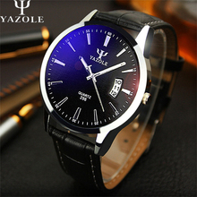 YAZOLE Quality Brand Watch Men Watches Male Clock Leather Strap Quartz Watch Wrist Calendar Date Quartz-watch Relogio Masculino