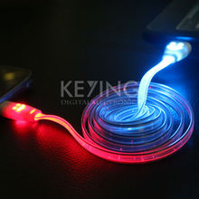 2015 Universal Micro USB LED Light Connector Charger Charging Cable Sync Data Adapter For Andriod HTC LG Samsung Galaxy S3 S4