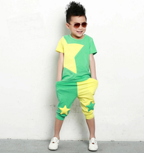 free shipping children clothing set stars boys set boys fashion summer suit baby sets short t