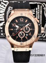 Marca de lujo reloj auto viento movimiento automático hombres de goma relojes mecánicos deportes de pulsera