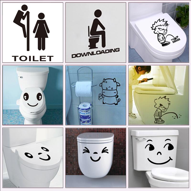 9 Designs For You Choose Toilet Stickers Bathroom Decoration Wall