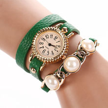 Women Dress Watches Pearl Leather Wristwatches Winner Bracelet Luxury Rose Gold Relogio Feminino Top Brand Pink