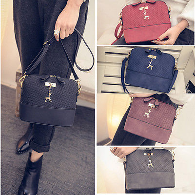 Fashion Women Satchel Crossbody Shoulder Bag PU Leather Tote Handbag Purse Bag
