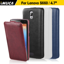 lenovo S660 case 100% original leather case for lenovo S660 Vertical Flip Cover Mobile Phone Bags & Cases Accessories