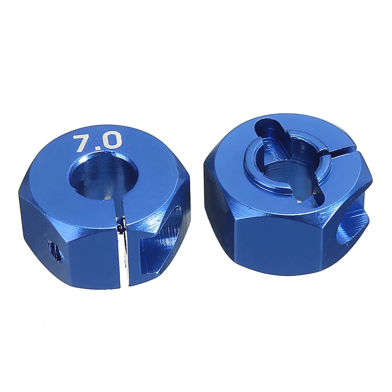 Blue RC Metal 7.0 Wheel Hex 12mm Drive With Pin Screw For HSP HPI Tamiya RC Car R SODIAL