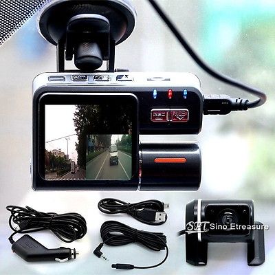 Dual Lens Camcorder i1000 Car DVR Dual Camera HD 1080P 2.0 inch Black Box With Rear 2 Cam Vehicle View Dashboard Cameras