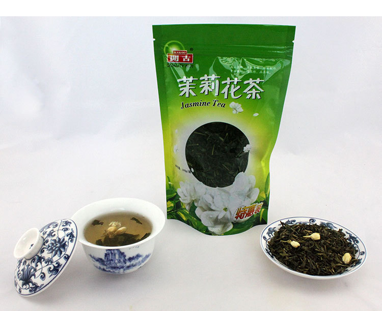 Top grade100g china jasmine green tea chinese green jasmine tea the organic jasmine flower tea green