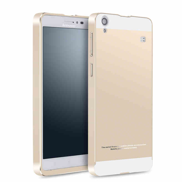 A936 Hot Sale Thin Aluminum Metal Frame Acrylic Glass Back Cover Case for Lenovo A936 Note