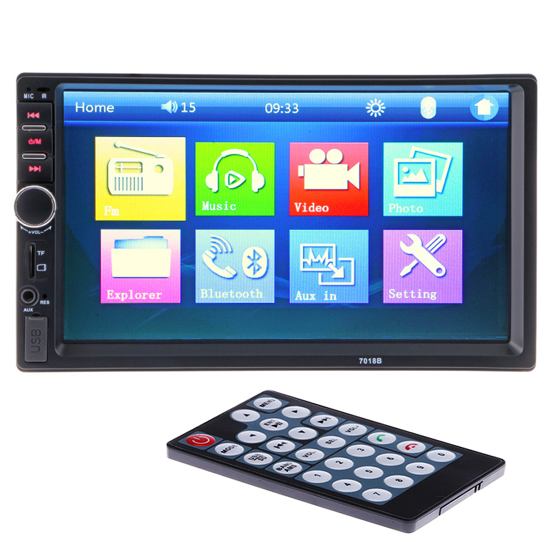 2 DIN Car Radio Player 7'HD Touch screen Bluetooth Rear View Camera Stereo FM/MP3/MP5/Video/Audio/USB Auto Electronics autoradio 2 DIN Car Radio Player 7'HD Touch screen Bluetooth Rear View Camera Stereo FM/MP3/MP5/Video/Audio/USB Auto Electronics autoradio