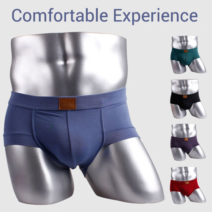 bamboo fiber mens boxers solid boxer shorts U-type...