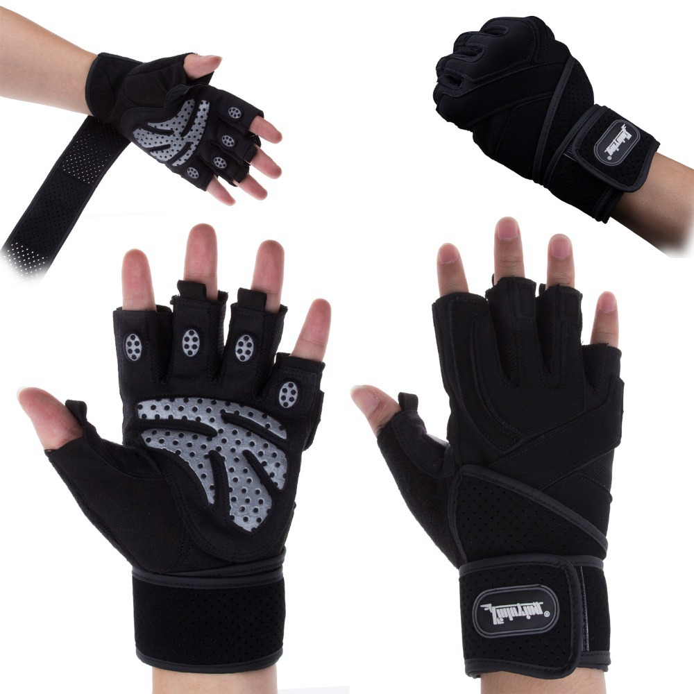 Unisex Gym Body Building Training Fitness Gloves Sports Weight Lifting Exercise Slip Resistant Gloves