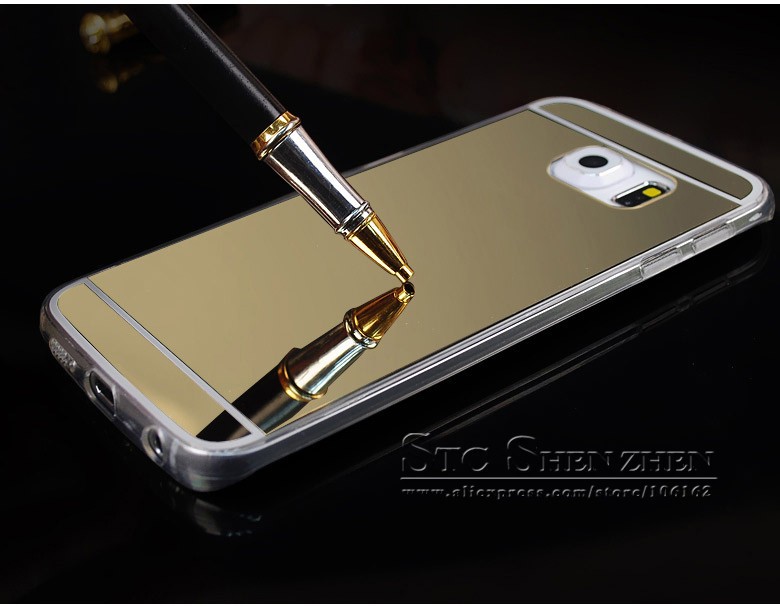 for samsung galaxy s6 s6 edge Luxury Bling Mirror Metal Aluminum Clear Silicon phone case cover (15)