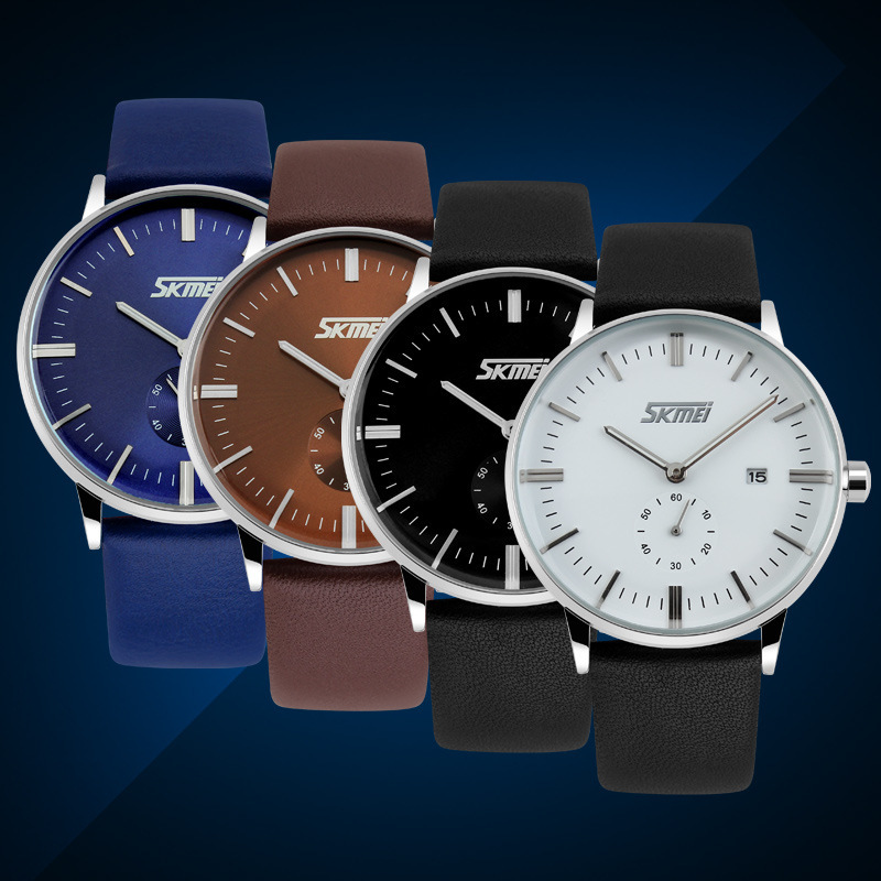 2014 New Arriva Male Quartz Watch Classic Leather Strap Waterproof Watches Men Cheap Men