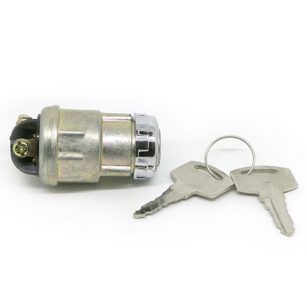 Universal Car Auto Replacement 3 Wires Ignition Switch Lock Cylinder W 2 Keys Motorcycle Motorbike Parts