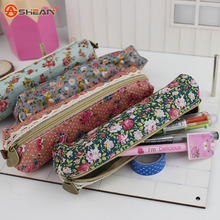 Fashion Mini School Pencil Case Retro Flower Floral Lace Pencil Pen Bag Cosmetic Makeup Bag Pouch 20cm