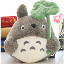Muñeca de la felpa 1 unid 25 cm de dibujos animados anime hermosa hoja de loto totoro poco la decoración del hogar niños de peluche de juguete regalo creativo para el bebé