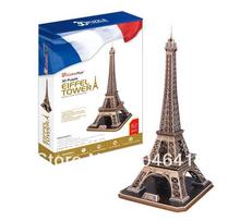 Torre Eiffel CubicFun 3D educativo de papel y EPS modelo Papercraft adorno casero para la navidad regalo de cumpleaños