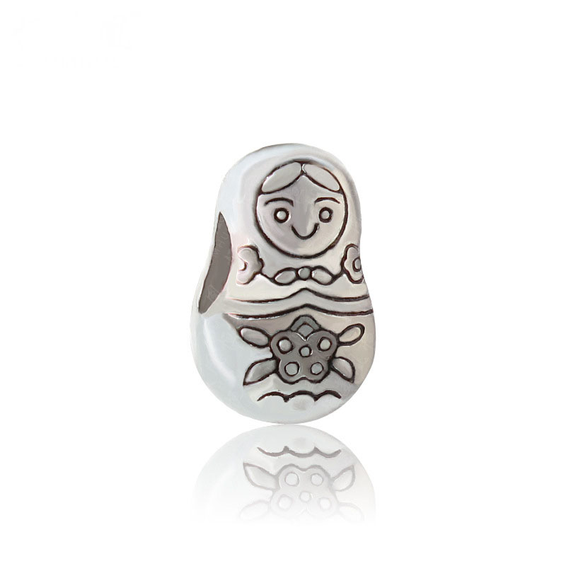 Free Shipping Jewelry 925 Silver Bead Charm European Doll Silver Bead Fit Diy Charms Fit Pandora