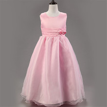Girls Dresses 2016 New Flowers Wedding Pageant Girl Party Dress Kids Dresses Toddler Girl Dress Children Clothes Free Shipping