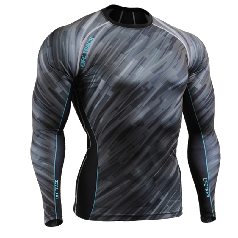 Life On Track Professional Mens Compression Shirts Base Layer Workout Fitness MMA Gym Running Body Building