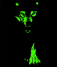 Novelty 3D T Shirt Men Cotton Black Wolf Printed T Shirt Short Sleeve Luminous T shirt