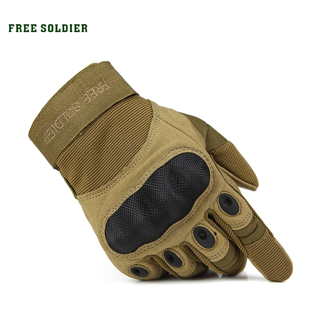 FREE SOLDIER outdoor Riding hiking climbing training tactical gloves men's gloves armor protection shell Cycling Gloves