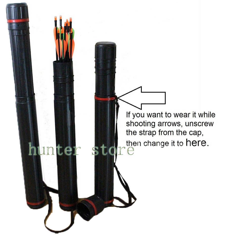 Arrow Quiver Tube Holder 24pcs Arrows with Adjustable Length 25 40inch Suited for Any Size Arrows