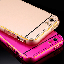 Metal Aluminum Bumper Capa Para For iphone 5 5S Ultra Thin 0.5mm Dual Hybrid Bumper+ Back Case For iphone 5S Cellphone Cover