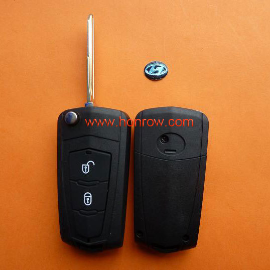 Hyundai 2 button remote modified flip remote car key blank ,for Elantra,Lantra etc (lock up,unlock down) with free shipping