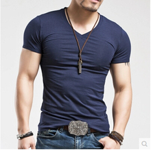 2015 New arrival summer Fashion Casual short sleeved men t shirt men brand plus size M