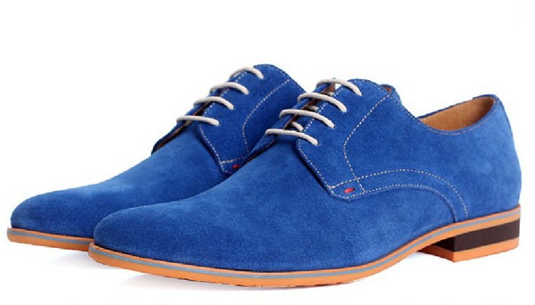 Mens dress blue suede shoes