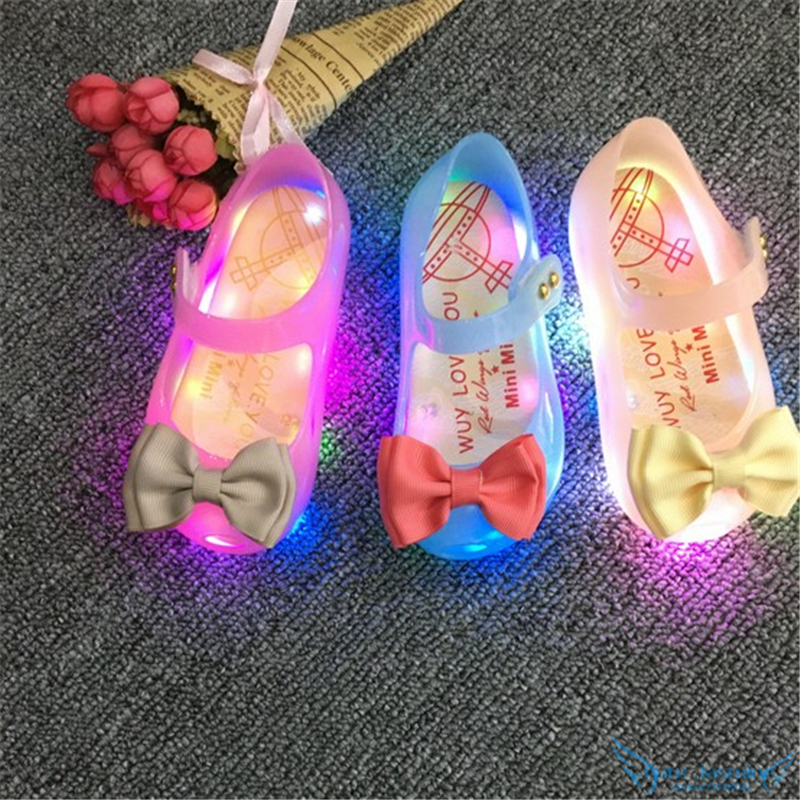 Ultragirl Mini Melissa Led Light Jelly font b Shoes b font 2016 Newest Fashion Baby Girl
