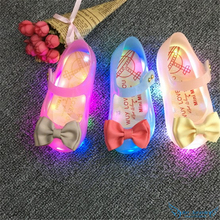 Ultragirl Mini Melissa Led Light Jelly Shoes 2016 Newest Fashion Baby Girl Kids Beach Sandal Zapatos Melissa Rainboot with light