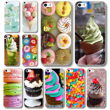 phone case for iphone 5 5s 2015 new free shipping dessert ice cream Macarons styles hard cover UV print high quality WHD1476